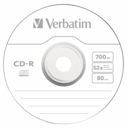 Оптический диск CD-R VERBATIM 700Мб 52x, 200шт., slim case [43347]