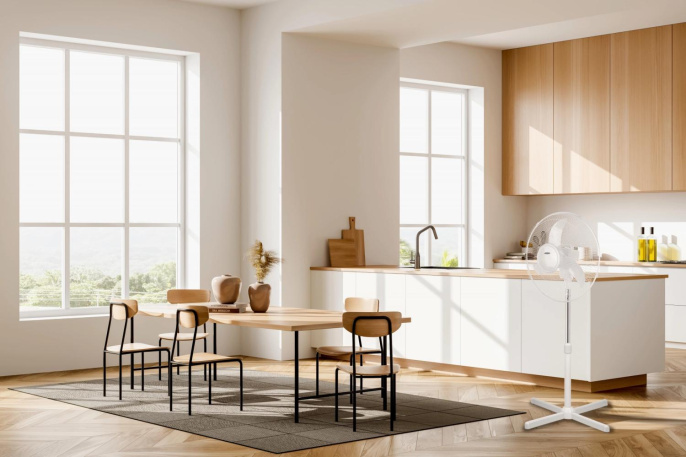 Вентилятор напольный Ac Electric AFF-505W 40Вт скоростей:3 белый (24056689)