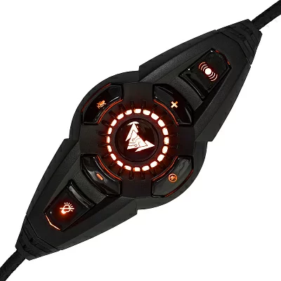 Наушники игровые CMGH-3103 Black&orange Crown (USB, 7.1, кабель 3.2м, динамки 50мм)