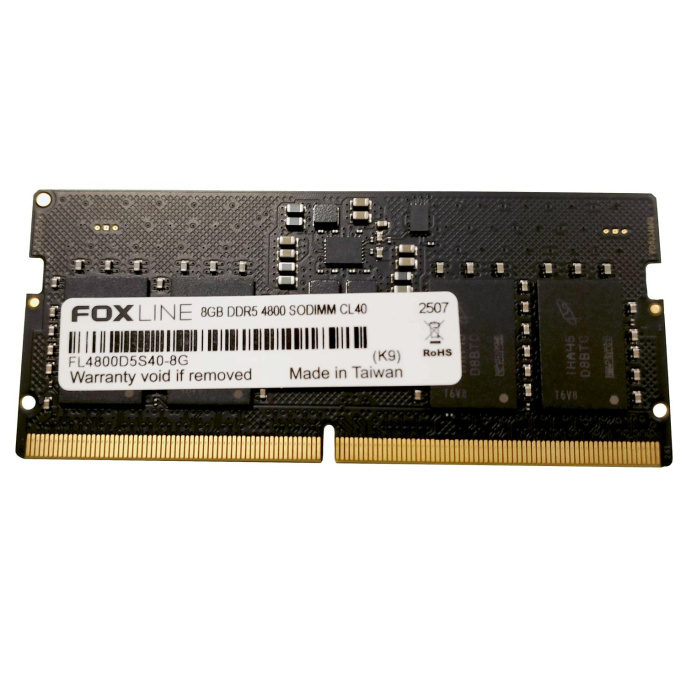 Модуль памяти Foxline SODIMM 8GB 4800 DDR5 CL 40 FL4800D5S40-8G