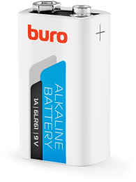 Батарея Buro Alkaline 6LR61 9V (1шт) блистер