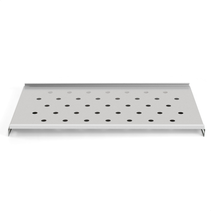 Полка стационарная 19" ExeGate ECSF-WM600-G (перфорированная, глубина 300мм, крепление 19" 1U, для настенных шкафов глубиной до 600мм, нагрузка до 50кг, цвет светло-серый RAL 7035) EX300300RUS