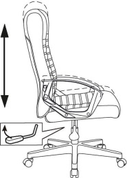 Кресло руководителя Бюрократ CH-480LT, экокожа, до 120кг, черный