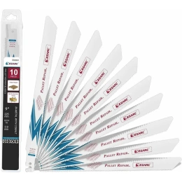 Полотна из биметалла с кобальтом для разбора паллет 225 мм, 10 шт, для сабельной пилы Ezarc 802043