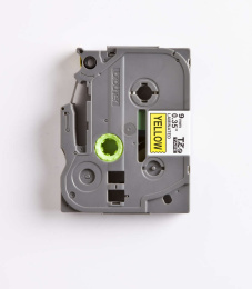 Ламинированная лента для печати этикеток Brother TZe-621 ширина 9мм, 8м, чёрный на жёлтом