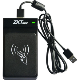 Считыватель ZKTeco CR20M USB, RFID карта MIFARE 13.56МГц , расстояние считывания: до 3см, USB 5V DC/Max. 60mA, размеры: 117.2x66.2x17мм, черный