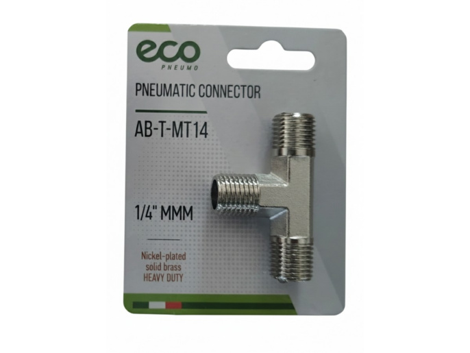 Соединение нар. резьба 1/4" Т-образное латунь ECO