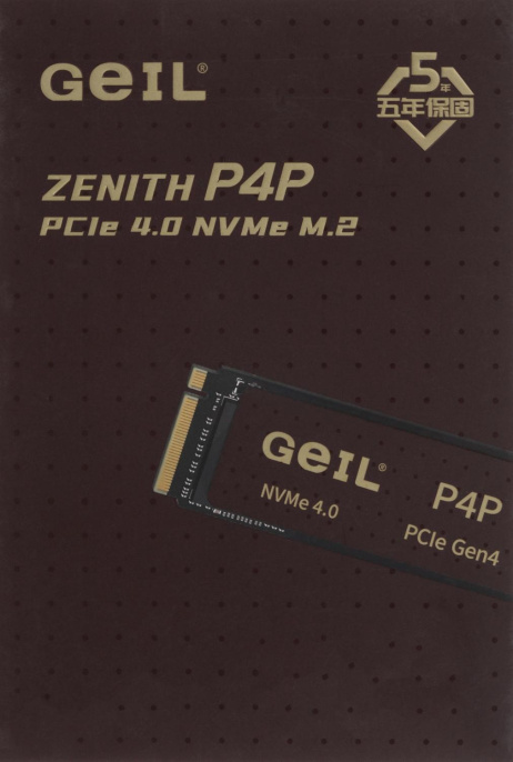 Накопитель SSD Geil PCIe 4.0 x4 512GB P4PDC23C512A P4P M.2 2280 0.46 DWPD