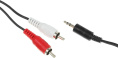 Кабель аудио Ningbo JAAC010-5 2хRCA m /Jack 3.5 m 5м. черный
