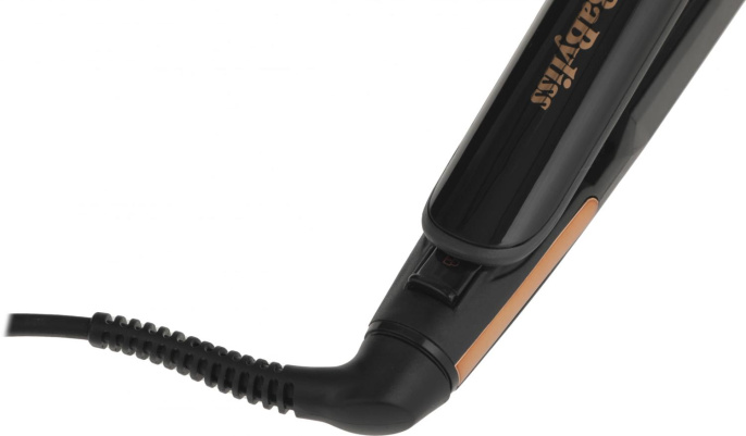 Выпрямитель для волос BABYLISS ST481E,  черный и золотистый