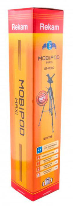 Штатив-трипод Rekam Maximobipod RT-M50G, черный [1212007010]