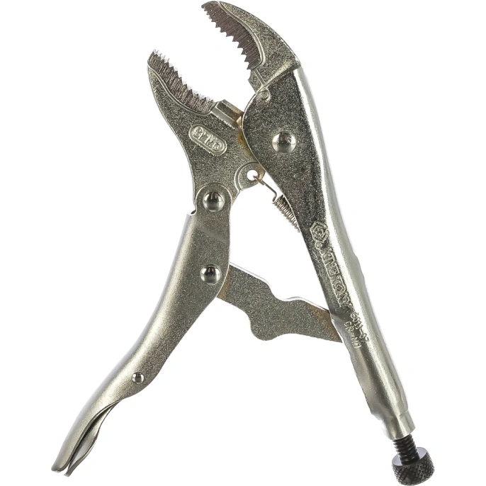 Зажим с фиксатором и закругленными губками 180мм KING TONY 6011-07R