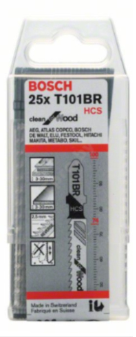 Набор пильных полотен Bosch T 121 AF Speed for Metal 25шт 2.608.636.700 тип: по металлу, назначение: быстрый рез, тип хвостовика, хвостовик Т, количество: 25шт, материал
