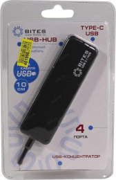 5bites HB34C-311BK Концентратор 4*USB3.0 / TYPE-C PLUG / BLACK