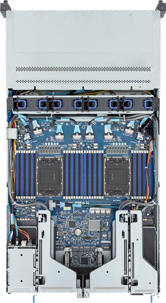 Шасси серверное Gigabyte Server Platform R283-S98 / 2U / 2xIntel Gen 4/5 / 2xHS / 32xDIMM / 8xSFF NVMe/SATA/SAS + 16xSFF SATA/SAS + 2xSFF SATA/SAS / 2x1GbE / 2xOCP 3.0 / 4xFHHL / 2x2000W / Rails / 1Y