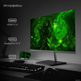 Монитор DIGMA 23.8" Progress 24P501F IPS FHD, черный, 5ms, HDMI, DP, VGA, M/M, 100Hz, 250cd Ex 1895757