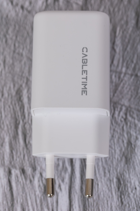 Сетевое зарядное устройство CABLETIME GA45W (CT-GAN45-PW) GaN PD3.0 45 Вт A+C, белый