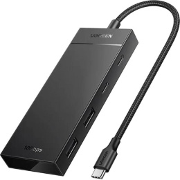 Хаб UGREEN CM806 35583 USB-C To 2xUSB-A + 2xUSB-C HUB without PD. Цвет: черный 35583_