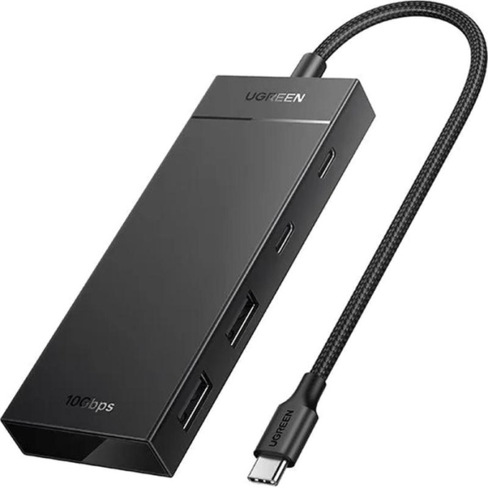 Хаб UGREEN CM806 35583 USB-C To 2xUSB-A + 2xUSB-C HUB without PD. Цвет: черный 35583_