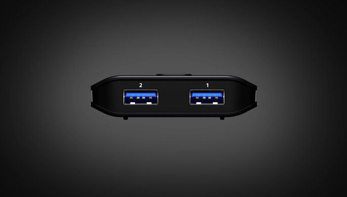 Переключатель электронный ATEN US4322-AT USB, 2 ПК 2 устройства, 2 2 USB A-тип, Female, со шнурами A-A 2х1.5м., USB 3.2 Gen1