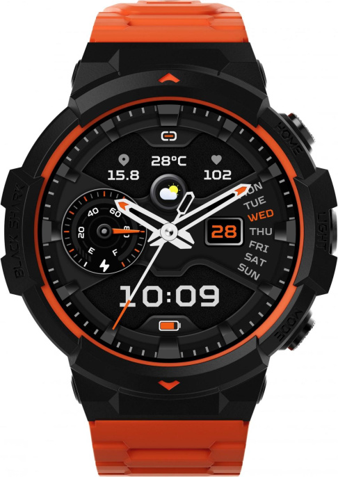 Смарт-часы BLACK SHARK BS-W2402 (GS3 Sport),  1.43",  оранжевый/черный [6977541630604]