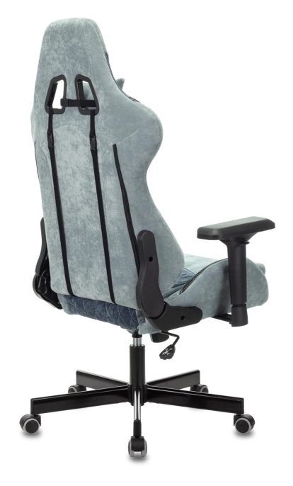 Кресло игровое Zombie VIKING 7 KNIGHT Fabric голубой ткань/эко.кожа с подголов. крестов. металл (VIKING 7 KNIGHT BL)