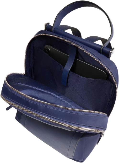 Рюкзак женский Piquadro Lyra CA5566W92T/BLU темно-синий нейлон/натур.кожа