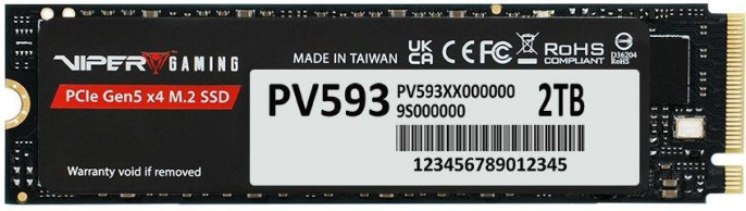 SSD накопитель Patriot Viper VP593 PV593P2TBM28H 2ТБ, M.2 2280, PCIe 5.0 x4, NVMe, M.2