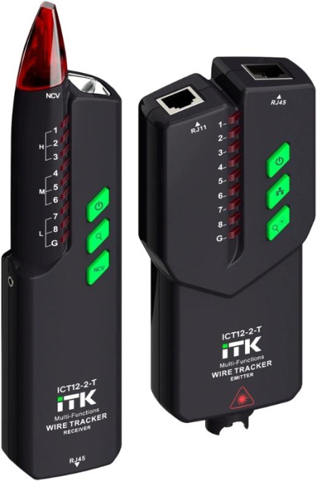 Кабельный тестер ITK ICT12-2-T черный