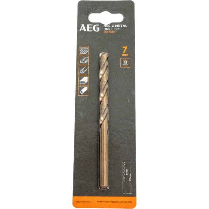 Сверло по металлу HSS-G (7х69х109 мм) AEG AAKHSSG07 4932479314