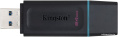 Флеш Диск Kingston 64GB DataTraveler Exodia DTX/64GB USB3.2 черный/голубой
