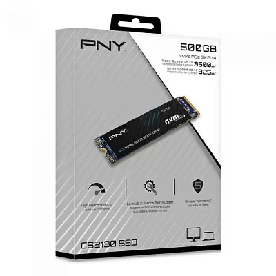 Твердотельный накопитель SSD PNY M.2 2280 500GB PNY CS2130 Client SSD M280CS2130-500-RB PCIe Gen3x4 with NVMe, 3500/925, MTBF 2M, 3D M280CS2130-500-RB NAND TLC, RTL {10}, (636689)