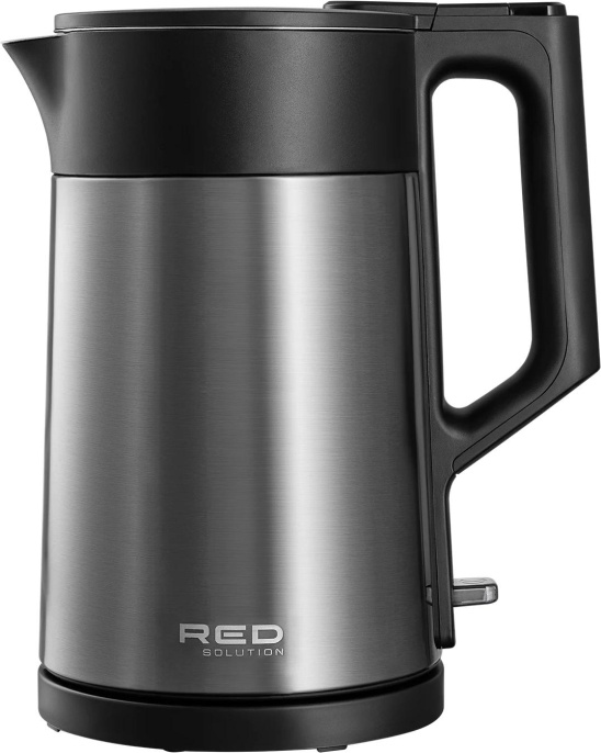 Чайник электрический Red Solution RK-M114 1.7л. 1500Вт черный/серый корпус: металл/пластик