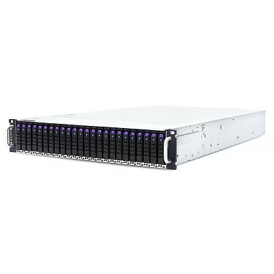 Серверная платформа AIC FB201-LX_XP1-F201LXXX 2U-24 Bay storage server supports 24 x U.2 NVMe drives, 2*dual Broad com/LSI PEX9765 PCIe switch backplanes