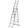 Алюминиевая трехсекционная лестница Pоссия 3x7 ступеней СИБРТЕХ 97817