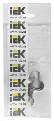 Скоба IEK CMAT11-19-010 двухлапковый 19мм оцинкованная сталь белый (упак.:10шт)