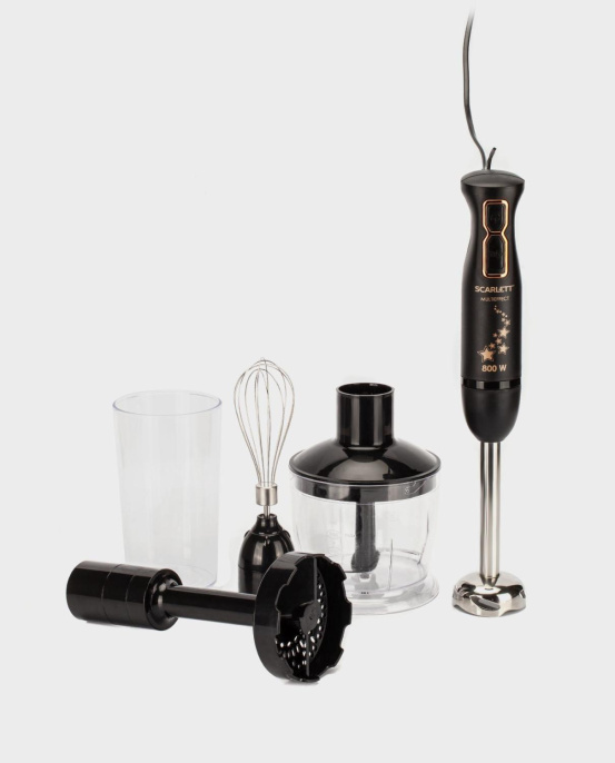 Блендер Scarlett Золотая коллекция SC-HB42M45,  погружной,  черный/золотистый