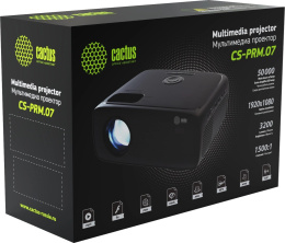Проектор Cactus CS-PRM.07WT.Full HD LCD 3200Lm LS 320Lm ANSI 1920x1080 1500:1 ресурс лампы:50000часов 1xUSB typeA 3xHDMI 1.16кг CS-PRM.07WT.WUXGA