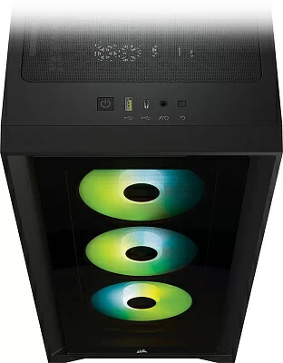 Корпус Corsair iCUE 4000X RGB черный без БП ATX 3x120mm 4x140mm 1xUSB3.0 audio bott PSU