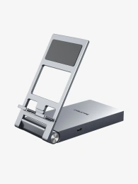 Док-станция для телефона/планшета USB CABLETIME CB04G (CT-HUBC6-AG) 8-в-1, USB-хаб со складной подставкой, с 4K HDMI, SD/TF, 100W Power Delivery