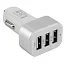 Cablexpert Адаптер питания 12V- 5V 3-USB, 2.1/2/1A, белый (MP3A-UC-CAR17)