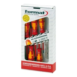 Набор отверток FORMAT диэлектрический VDE SL, PH, 6 штук в упаковке 6354 0050 (55 037 110)