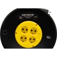 Силовой удлинитель Inforce на катушке 4 гнезда, с/з КГ 3х2,5 16A 50м IP20 GRANITE ZG 09-15-10