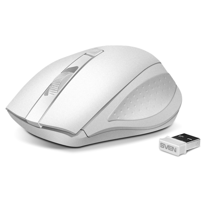 Беспроводная мышь Sven RX-325 Wireless белая 3+1кл. 800-1600DPI, блист SV-03200325WW