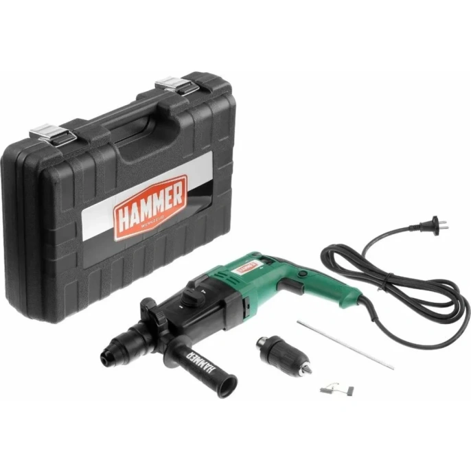 Перфоратор Hammer (13180) 850 вт sds+ 26мм 0-1245 об/мин 2.8дж, 3 режима, кейс PRT850CE