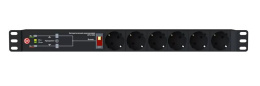 АВР Elemy (ATS-1602) 1U 19" ввод:2xIEC C14 выход:6xSchuko 8A черный