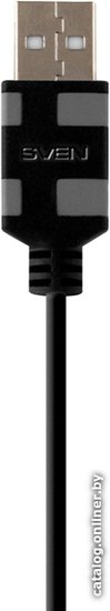 Клавиатура Sven KB-S300 black (USB) (SV-0157560) (проводная, USB, 104 кл., влагоустойчивая конструкция, комфортный, тихий и четкий ход клавиш)