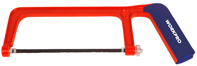 Ножовка WorkPro WP215021 150мм по металлу, алюминиевая рама, глубина резания: 63мм, легко заменяемое лезвие