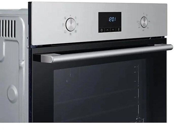 Духовой шкаф электрический Samsung NV68A1145RS/WT,  68л,  дверца с 3 стеклами,  серебристый