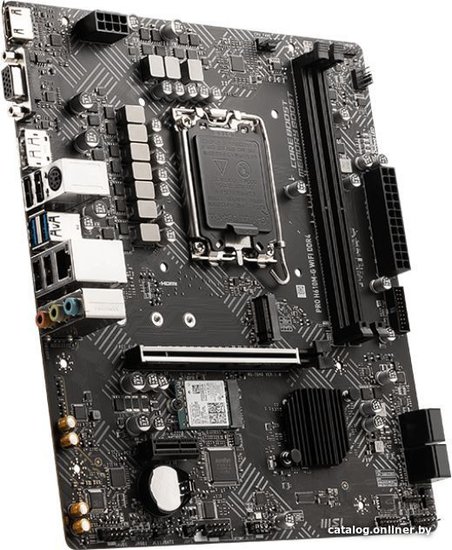 Материнская плата MSI PRO H610M-G WIFI DDR4, Socket LGA 1700, Intel H610, mATX, Ret